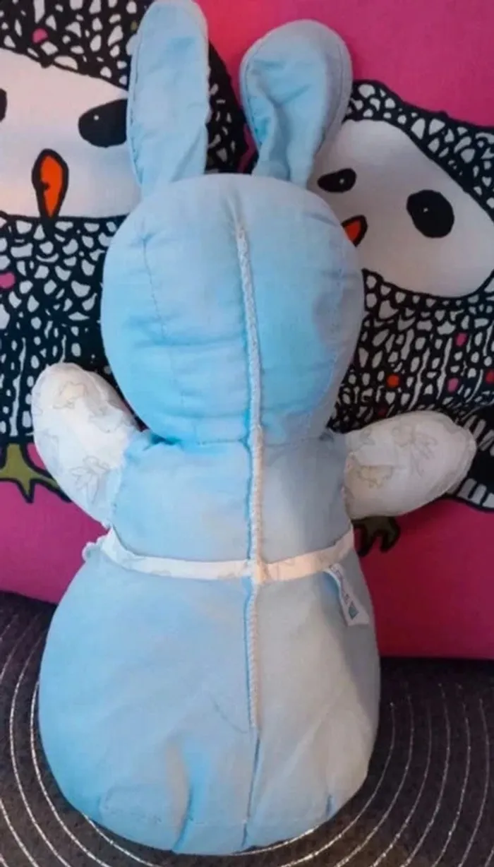 Peluche lapin hochet corolle vintage 31cm - photo numéro 2