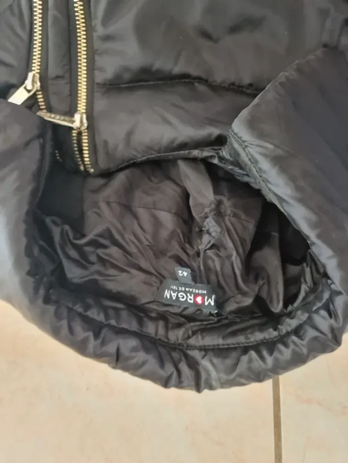 Manteau doudoune morgan noire taille 42 - photo numéro 3