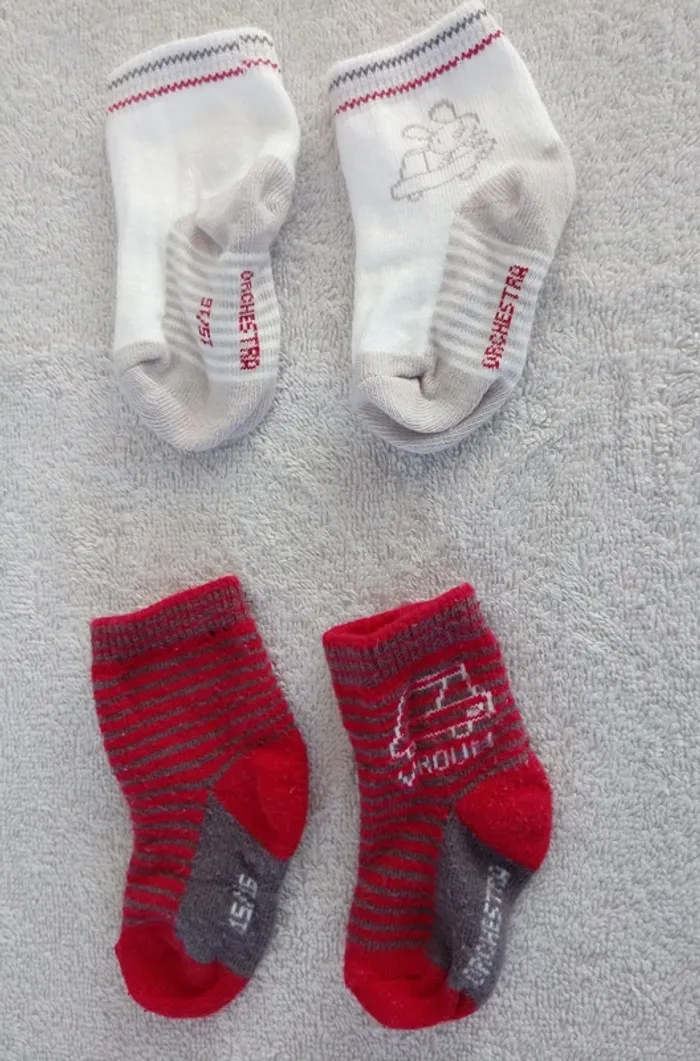 Lot de 2 paires de chaussettes Orchestra 15/16 (réf perso L40)(familleac72)