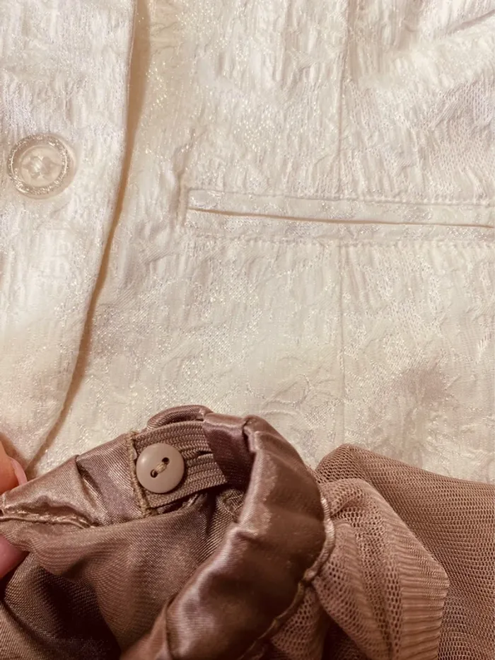 Taille 4-5 ans tenue cérémonie blazer jupe fille Orchestra Sergent Major blanc taupe 🩷 - photo numéro 9