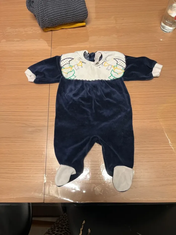 Pyjamas vintage 1 mois garçon bébé - photo numéro 5