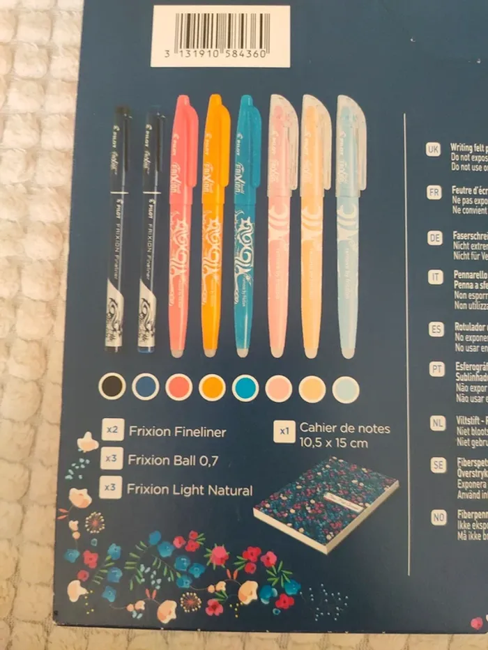 Coffret Pilot-FriXion - mon P'tit Carnet avec ses 8 stylos friXion - photo numéro 4