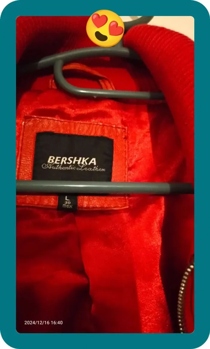 Veste en cuir rose - photo numéro 2