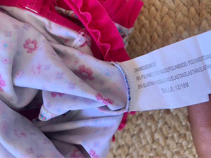 Fille 👧🏻 Maillot de bain robe rose - Taille 12/18 mois - photo numéro 4