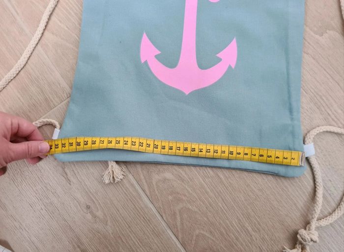 Sac à dos style marin motif ancre rose - photo numéro 6