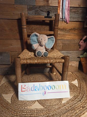 Peluche éléphant Nattou hochet tbe