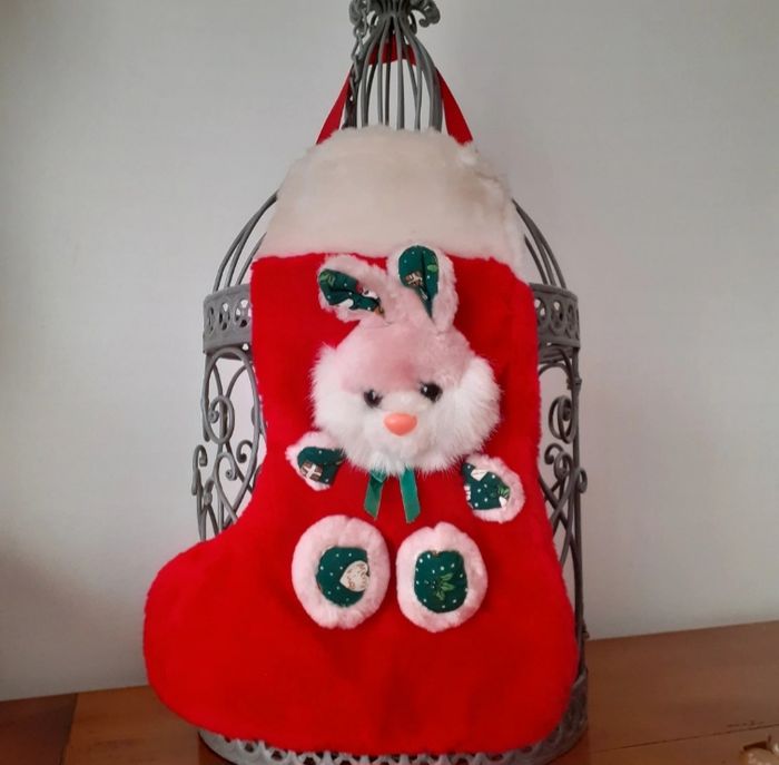 Chaussette de Noël/ Peluche Lapinou - photo numéro 6