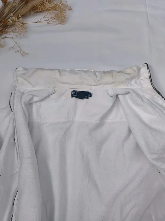 Veste pull épaisse Ralph Lauren homme taille L blanche épaisse excellent état - photo numéro 11