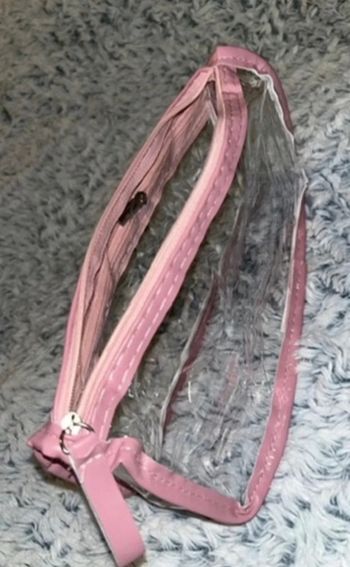 [NEUVE] Leadrop Trousse à crayons double couche transparente étanche rose
