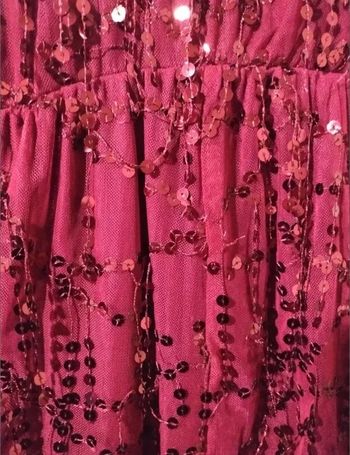 Mono lentejuelas talla M burdeos