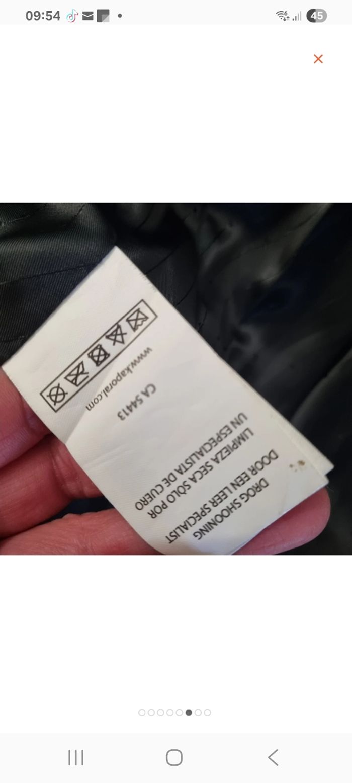 perfecto KAPORAL bi matière cuir taille XS / S - photo numéro 2