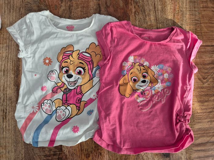Lot 2 t-shirt été paw pat patrouille stella 5ans