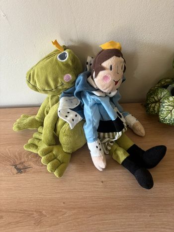 Doudou peluche prince grenouille réversible IKEA