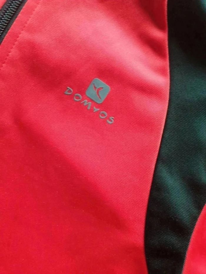 Sweat zippé sans capuche 14 ans decathlon rouge et noir - photo numéro 2