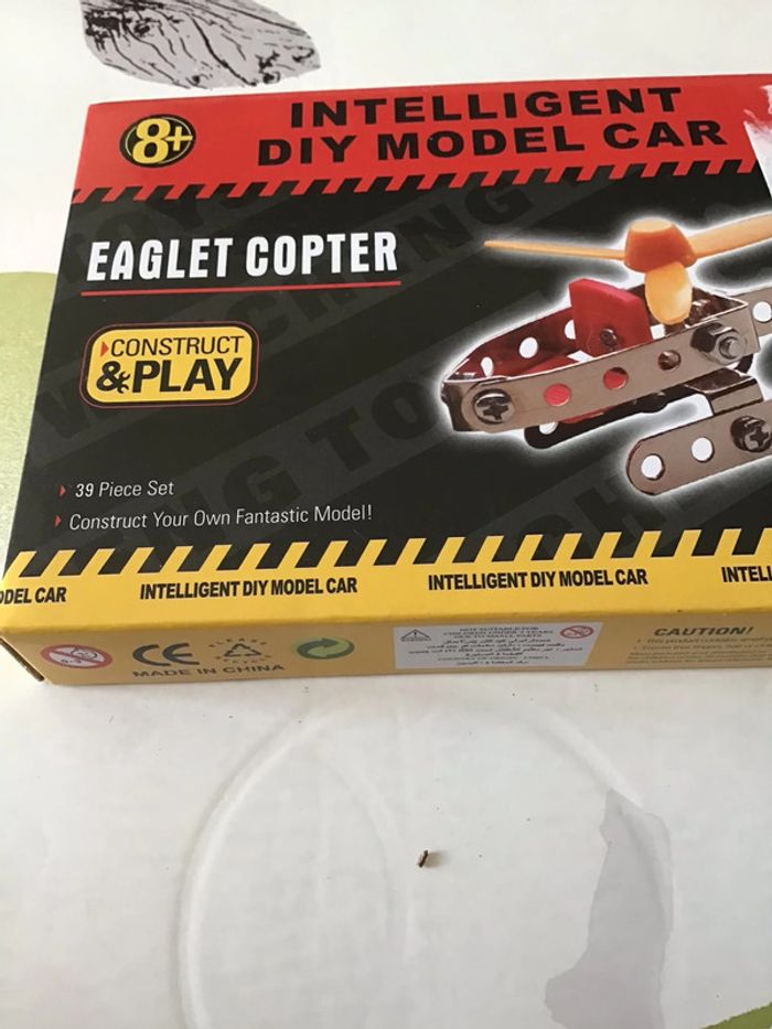 Jeu de construction en métal style mécano hélicoptère Eaglet Copter 39 pièces - photo numéro 2