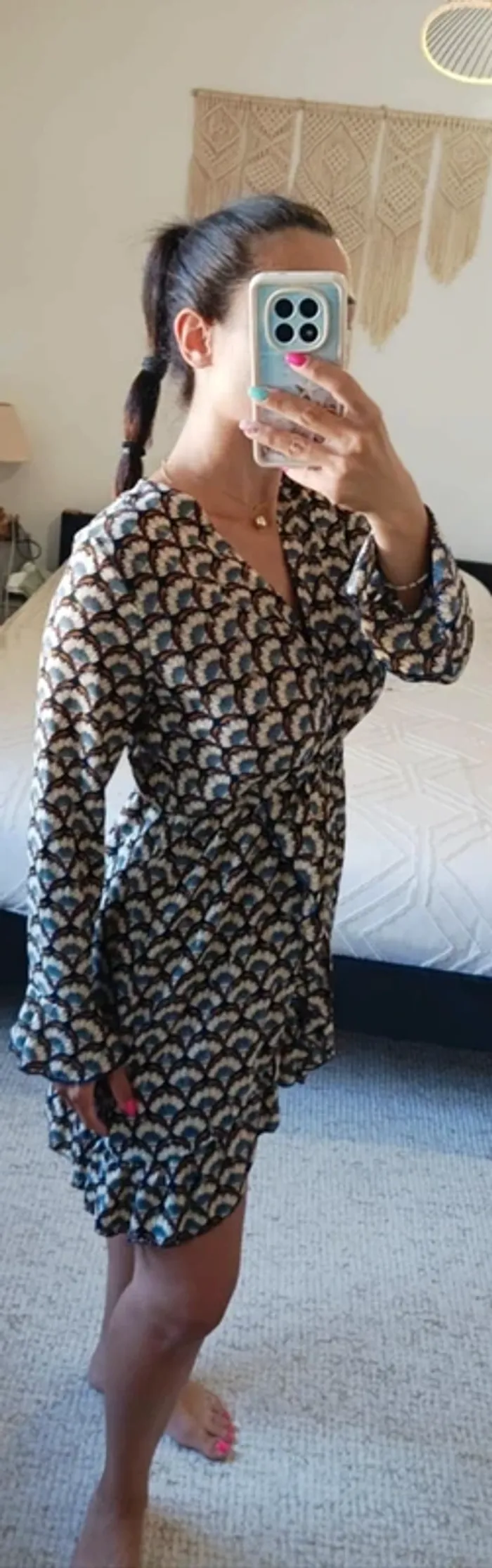 Robe fluide et légère Lilie Rose taille élastique Taille unique - photo numéro 5