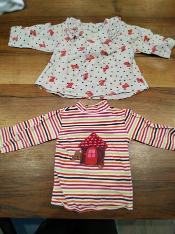 Lot de 2 hauts manches longues 6 mois