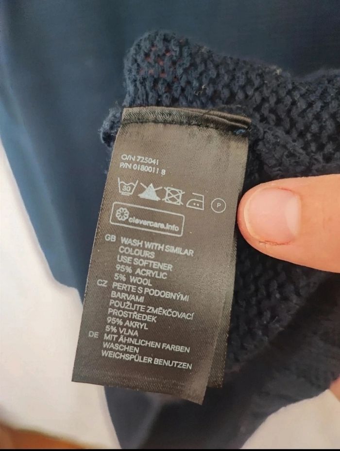 Robe pull bleu marine H&M taille M - photo numéro 3