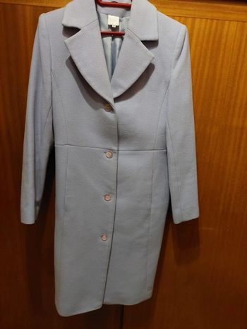 Manteau mauve long t38 camaieu