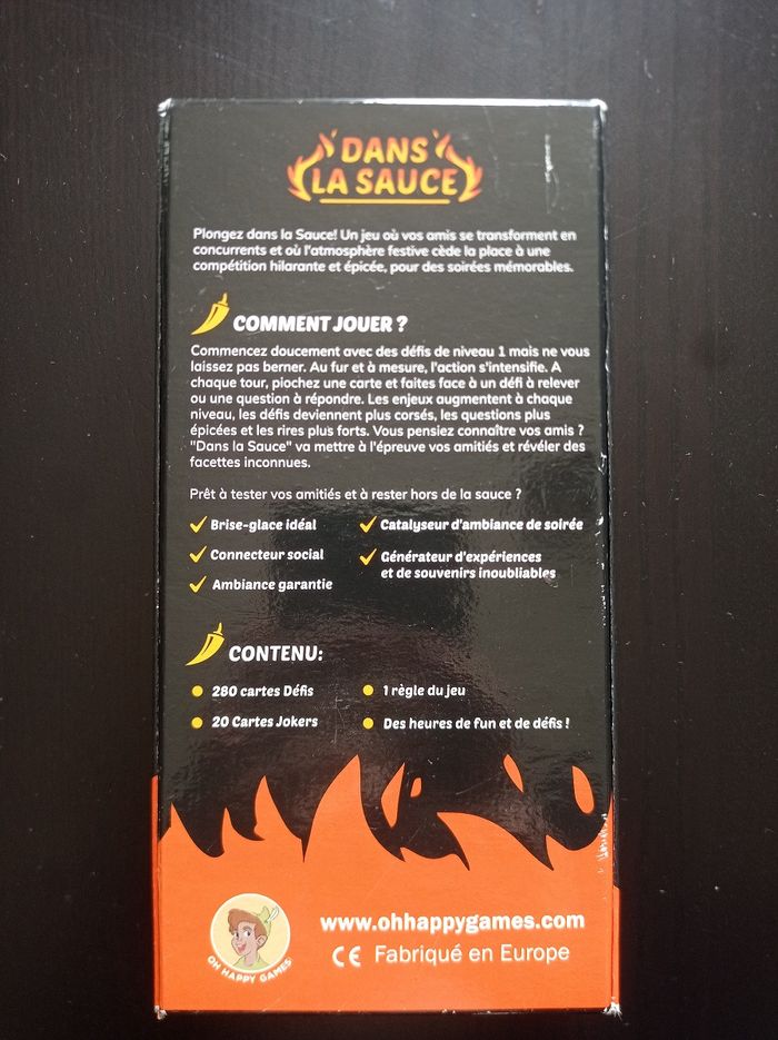 Jeu d'ambiance "Dans la sauce" - photo numéro 2