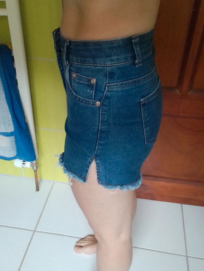 Short femme simili jeans - photo numéro 4