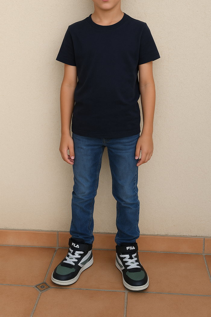 Baskets montantes FILA garçon – noir/vert/blanc – bon état