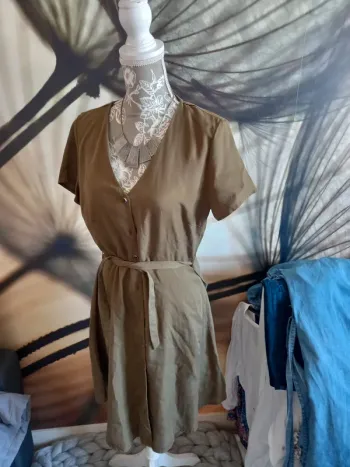 Robe verte Camaïeu
