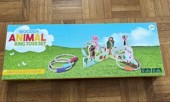 Set de lancer d’anneaux Animaux en bois