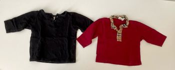 LOT 2 TEE-SHIRTS MANCHES LONGUES