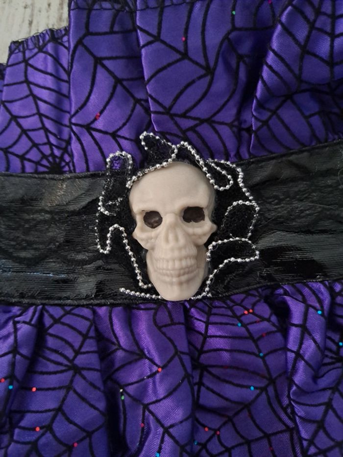 Ceinture pailletée araignée tête de mort - photo numéro 2