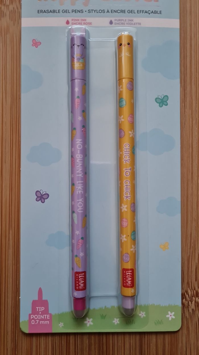 Legami Pâques 2025 Lapin et Poussin de Pâques = 2 Stylos Limited Edition Neufs - photo numéro 3