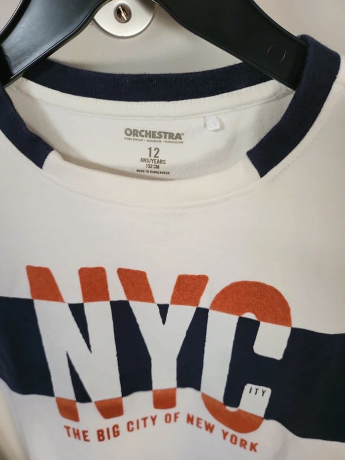 T-shirt manches longues garçon 12 ans orchestra peu porté - photo numéro 3