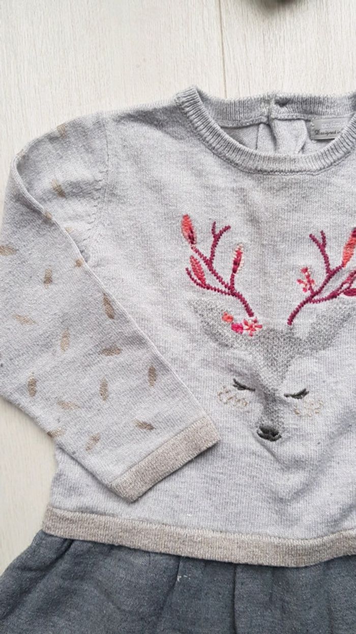 Robe cerf catimini fille 12mois - photo numéro 2