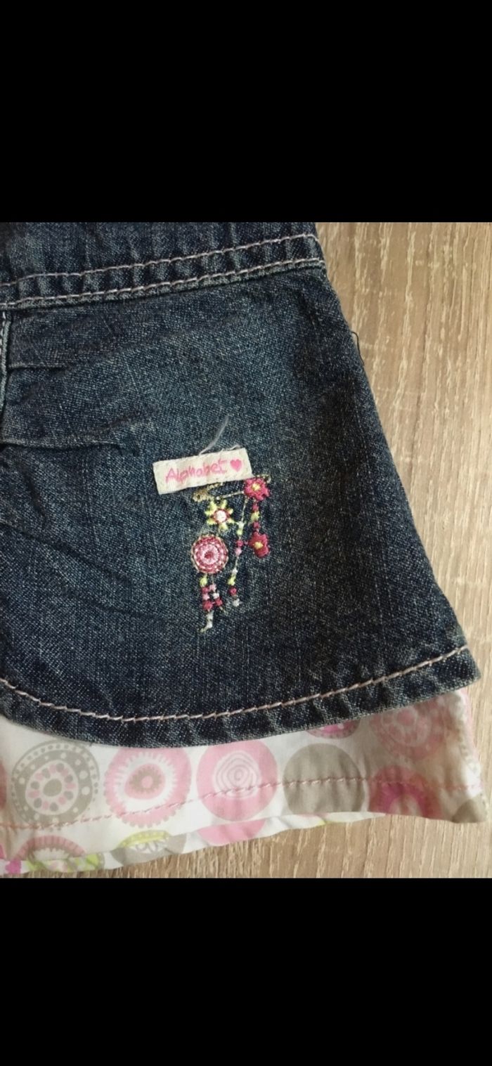 Jupe en jeans neuve alphabet neuve 9mois ou en 12mois j'ai les 2 tailles - photo numéro 2
