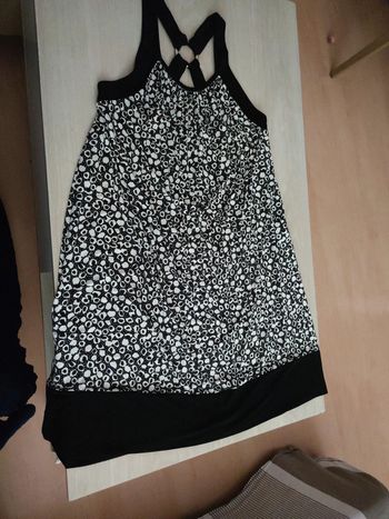 Robe fluide motif noir blanc