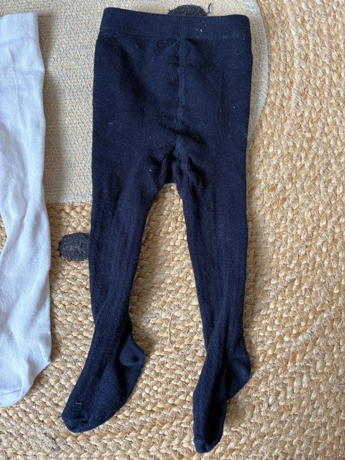 Lot 2.collants blanc bleu marine TAO Tape à ll’oeil 18 / 20 - photo numéro 4