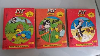 Lot de 3 livres vintage Pif n°213,214 et 216
