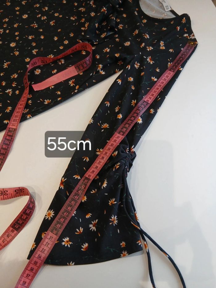 Robe Mango XS Noire fleurie - photo numéro 14