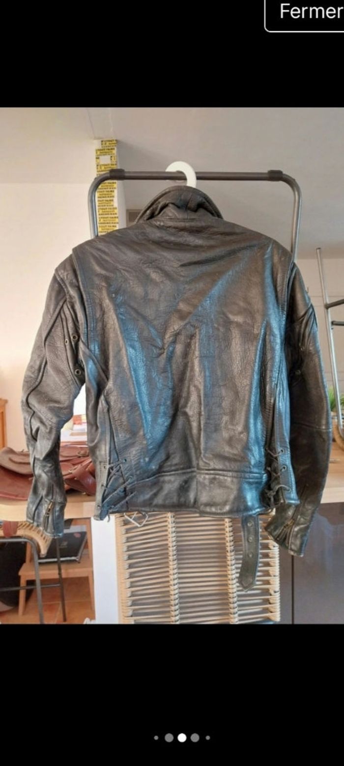 Blouson en Cuir noir Redskins - photo numéro 3