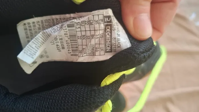Chaussures sport garçon T35 Perfly Decathlon - photo numéro 4