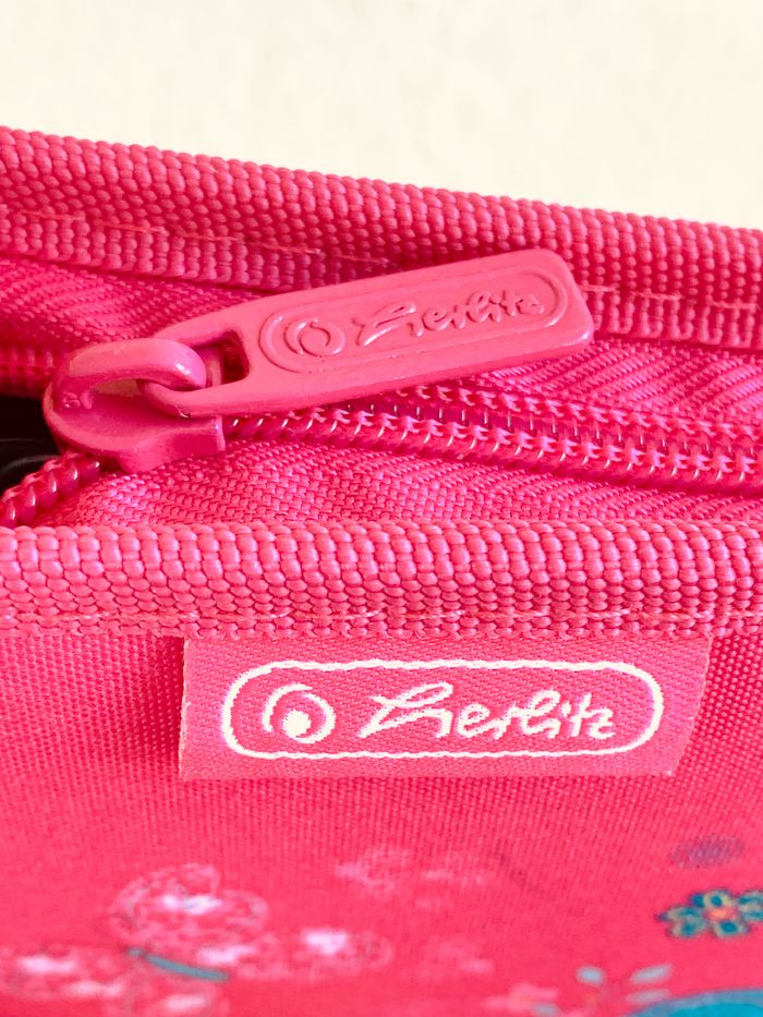 Trousse à crayons rose, papillons fleurs Hertlitz à rabats - photo numéro 4