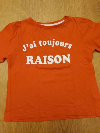 Tshirt Même pas peur 4 ans