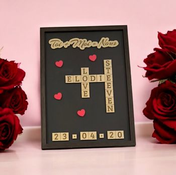 Cadre scrabble couple 