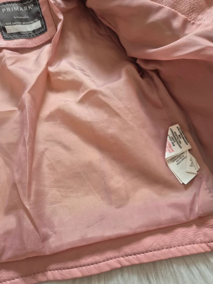 Veste imitation cuire rose primark 18-24mois - photo numéro 4