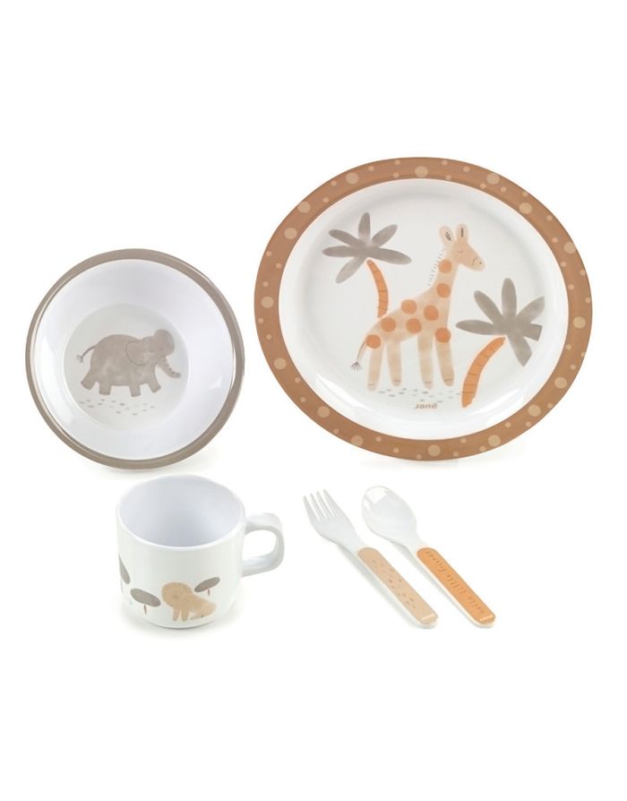 Set Vaisselle Girafe pour Bébé - Jané NEUF