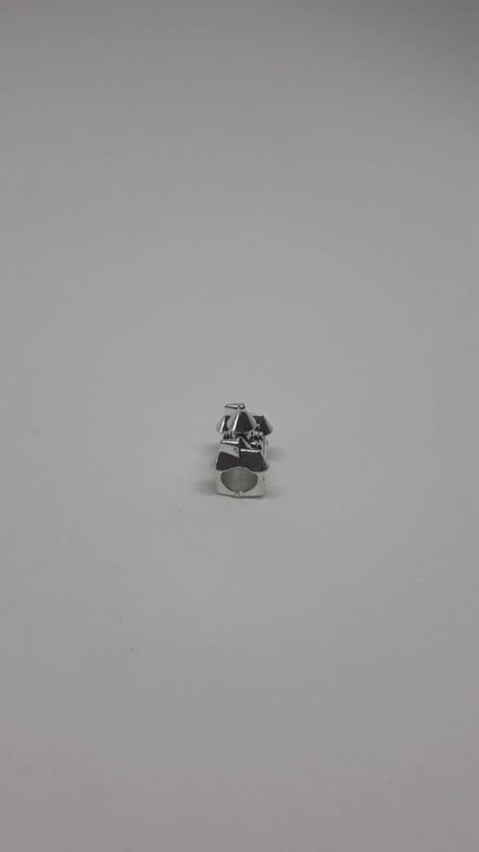 Charm perle argenté château - photo numéro 4