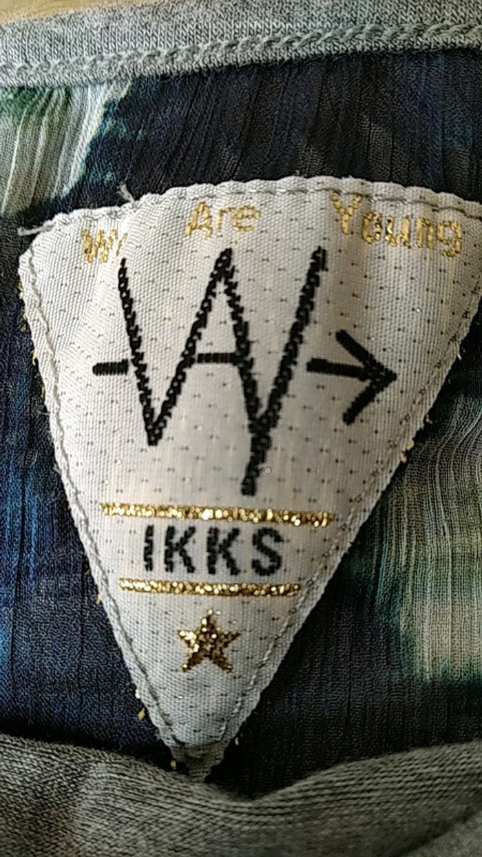 Tee shirt IKKS gris ouvert dans le dos - photo numéro 2