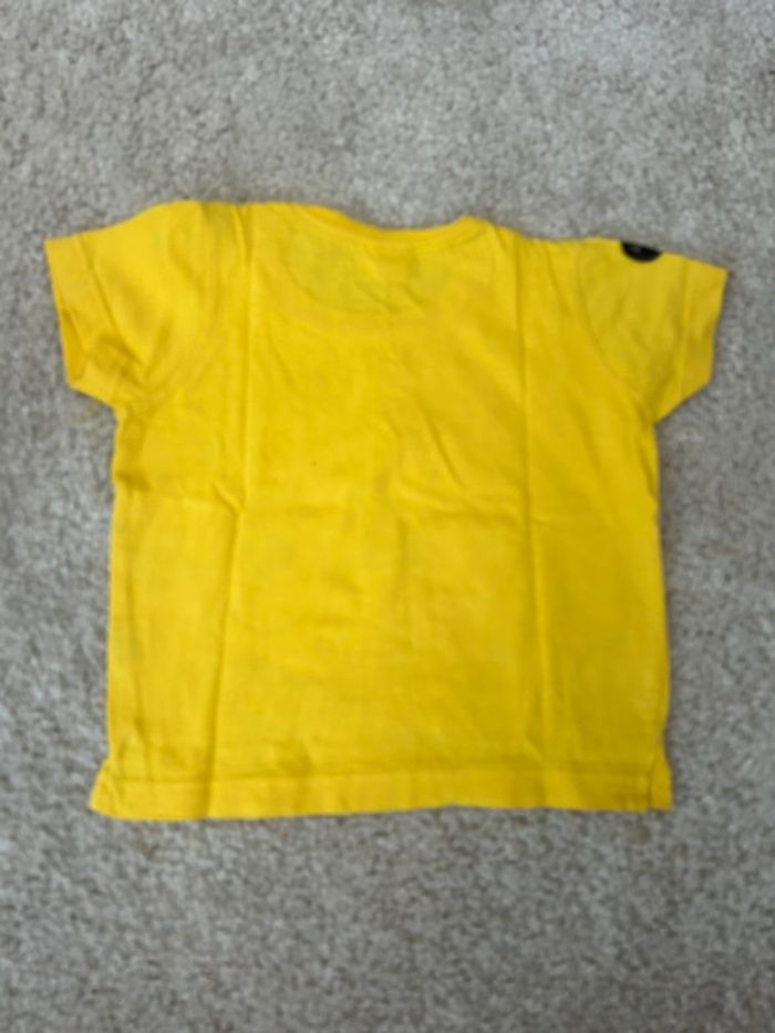 Tee shirt monstres jaune à manches courtes mixte - 18 mois - Pomette - photo numéro 3