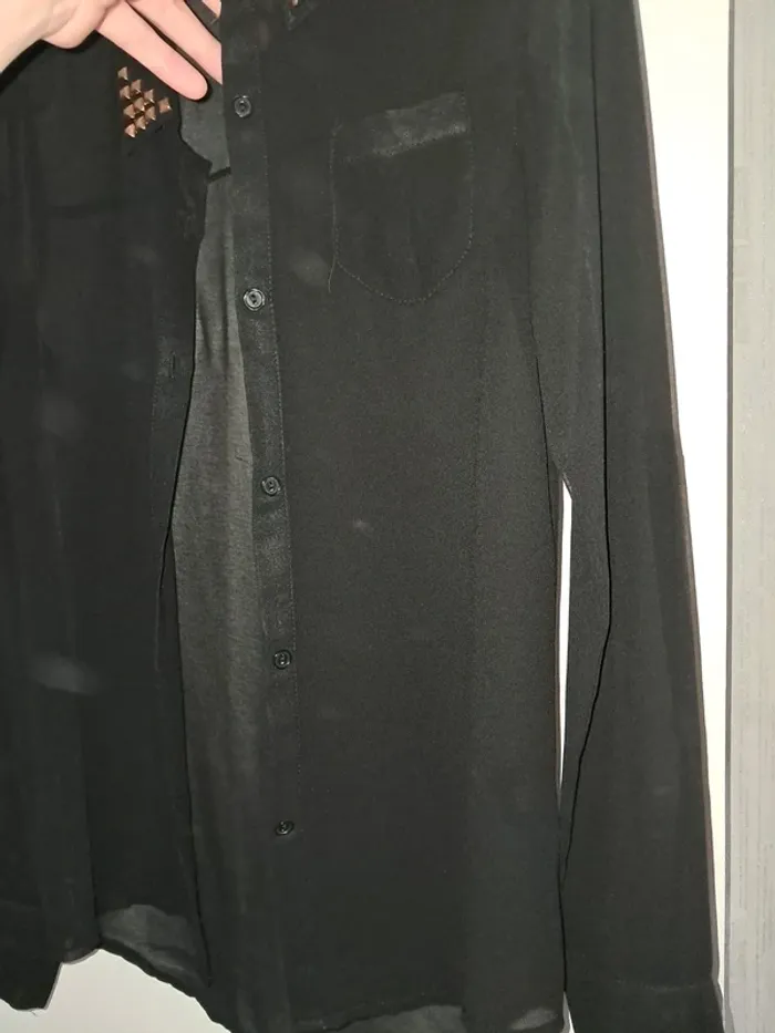 Chemise noire transparente - photo numéro 7