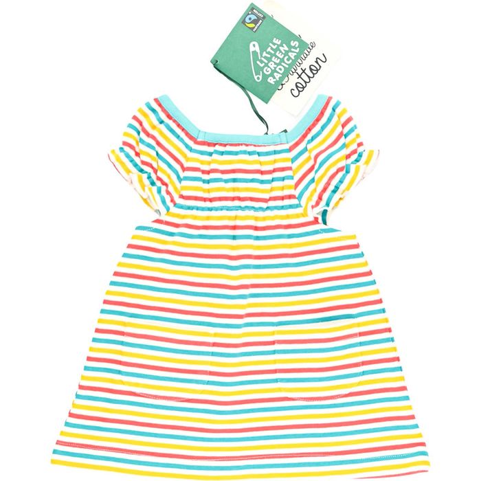 Little Green Radicals Robe à manches courtes 3 mois en coton bio